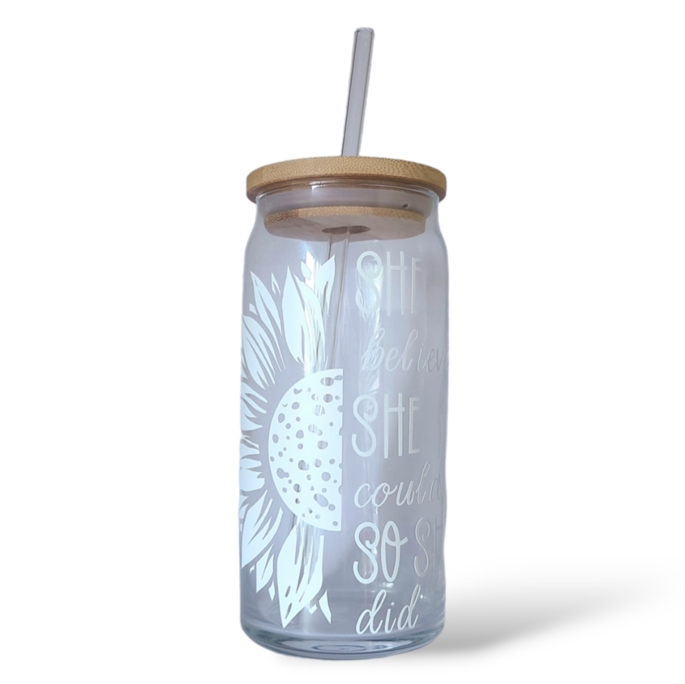 Customized Glass Tumbler